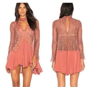 Free people mauve lace dress